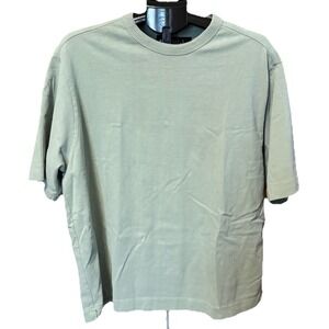 Premium Chemistry Mens L Mint Green T-shirt 100% Heavy Cotton Casual Short Sleev